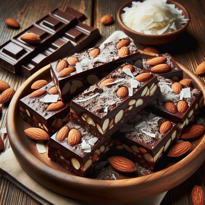 Image of Rich Chocolate Almond Coconut Bars