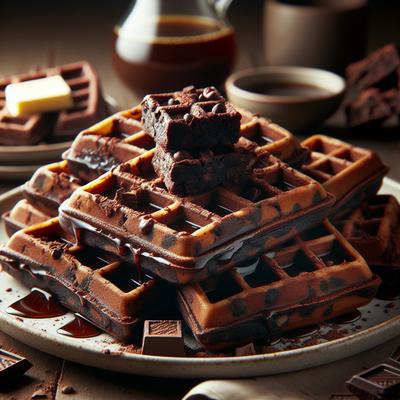 Image of Rich Chocolate Brownie Waffles