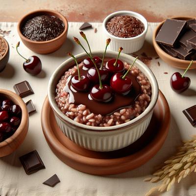 Image of Rich Chocolate Cherry Brown Rice Pudding