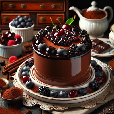 Image of Rich Chocolate Mousse with Dark Fruit Surprise