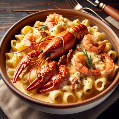 Image of Rich Creamy Crawfish or Shrimp Pasta W Cheese Sauce