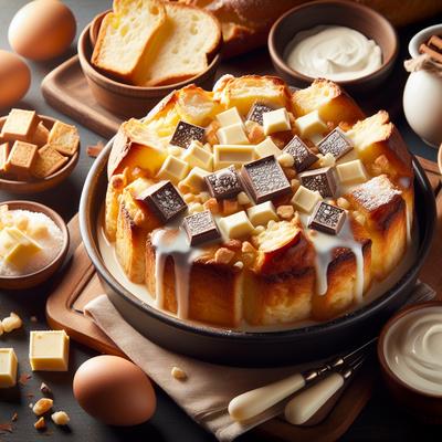 Image of Rich Creamy White Chocolate Bread Pudding