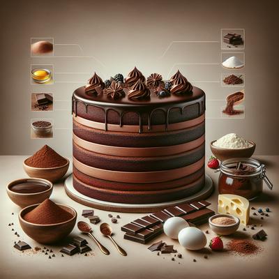 Image of Rich Four Layer Chocolate Cake