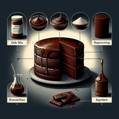Image of Rich Moist Dark Chocolate Cake Uses Cake Mix