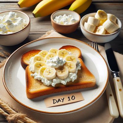 Image of Ricotta and Banana on Toast 21 Day Wonder Diet Day 10