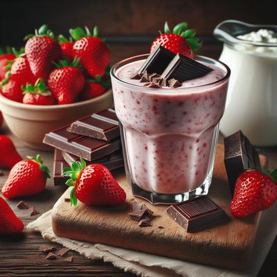 Image of Ricotta Cheese Chocolate Strawberry Smoothie
