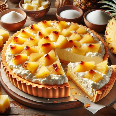 Image of Ricotta Pie with Pineapple Topping