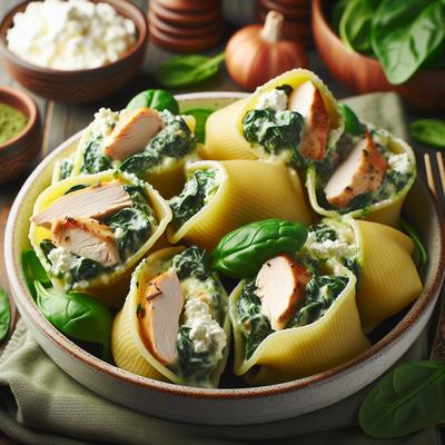 Image of Ricotta Spinach Chicken Stuffed Pasta Shells