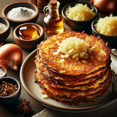 Image of Rievkooche or Reibekuchen Cologne Style Potato Pancakes