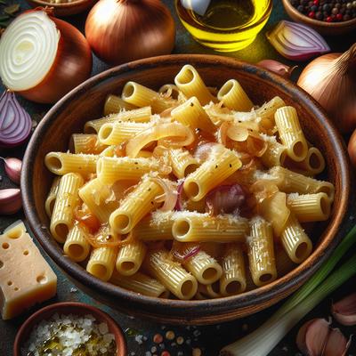 Image of Rigatoni Con Le Cipolle Pasta with Onion