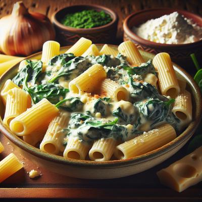 Image of Rigatoni Florentine Aka Spinach and Cheese Dip Pasta