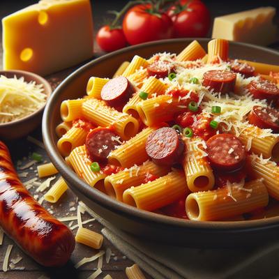 Image of Rigatoni with Cheese and Italian Sausage