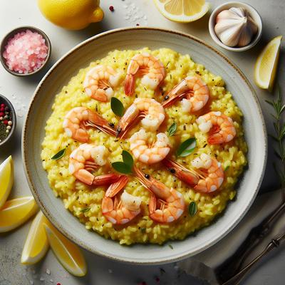 Image of Risotto Al Limone Con Scampi Shrimp and Lemon Risotto