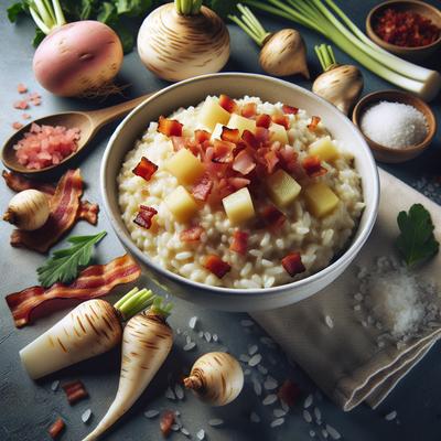 Image of Risotto with Turnips and Bacon