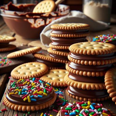 Image of Ritz Cracker Cookies No Bake Candy Coated