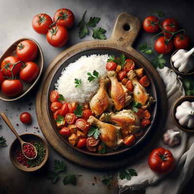 Image of Rj's Lazy Chicken and Tomatoes with Rice
