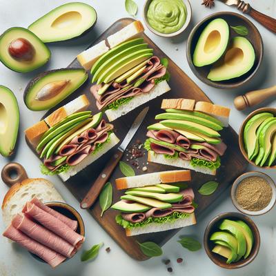 Image of Roast Beef and Avocado Finger Sandwiches
