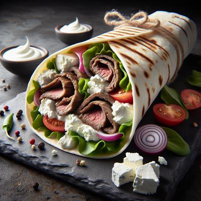 Image of Roast Beef and Chevre Wrap Goat Cheese
