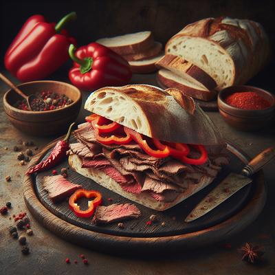 Image of Roast Beef and Red Pepper Sandwiches