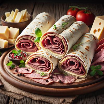 Image of Roast Beef and Swiss Tortilla Roll Ups