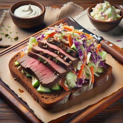 Image of Roast Beef Coleslaw on Rye 21 Day Wonder Diet Day 3