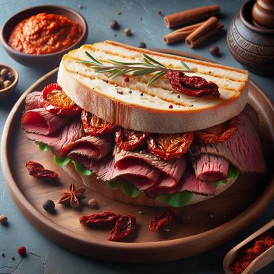 Image of Roast Beef Sandwiches with Sun Dried Tomato Spread