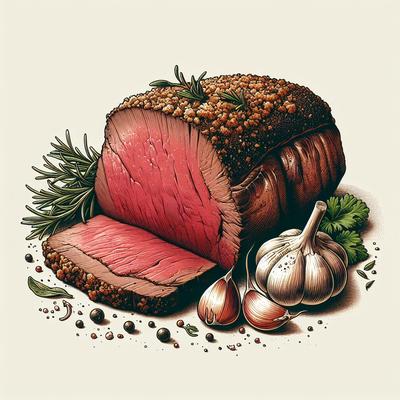Image of Roast Beef with a Classic Breadcrumb Garlic Herb Crust