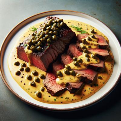 Image of Roast Beef with Dijon Caper Sauce