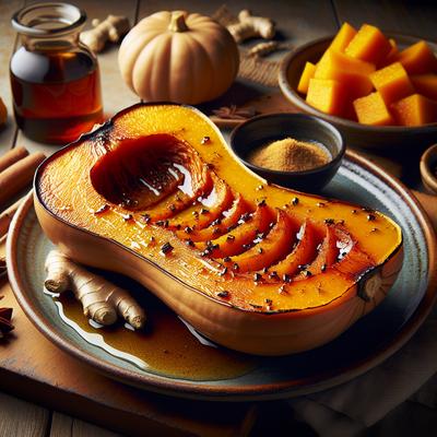 Image of Roast Butternut Squash with Maple Syrup and Ginger