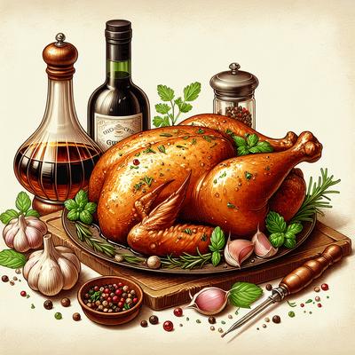Image of Roast Chicken in Kikko Wine Sauce