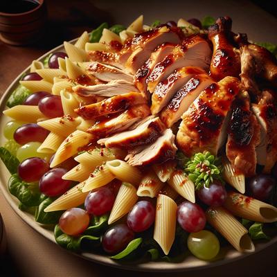 Image of Roast Chicken Pasta and Grape Salad