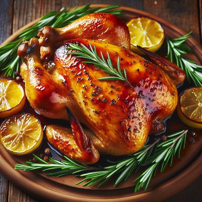 Image of Roast Chicken with Lemon and Rosemary