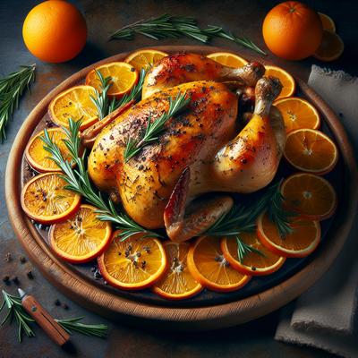 Image of Roast Chicken with Rosemary Orange Butter