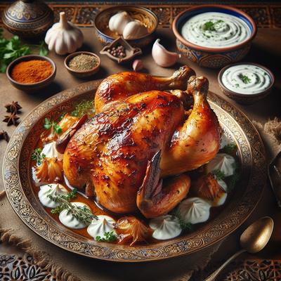 Image of Roast Chicken with Yogurt Sauce