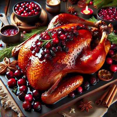 Image of Roast Duck with Cranberry Glaze