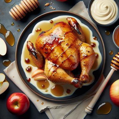 Image of Roast Honey Chicken with Apple Cream Sauce