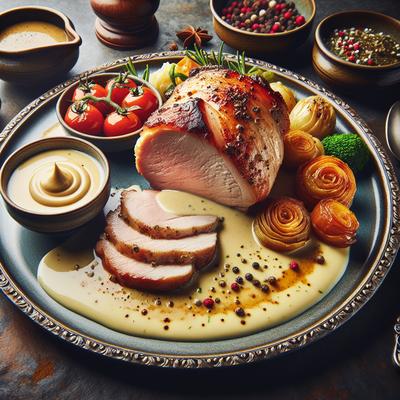 Image of Roast Pork Loin with Creamy Dijon Sauce