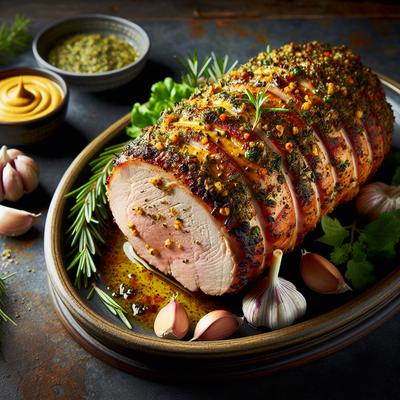 Image of Roast Pork Loin with Dijon Herb Crust