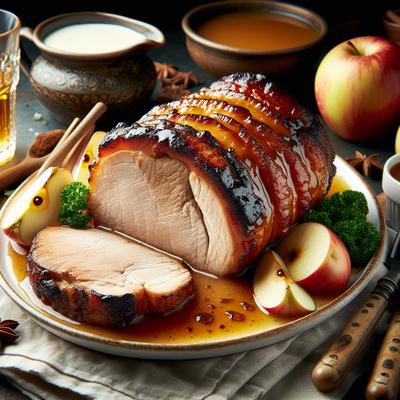 Image of Roast Pork Tenderloin with Apple Cider Cream Sauce