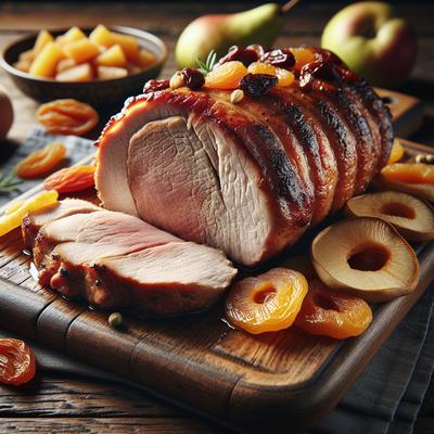 Image of Roast Pork Tenderloin with Pears and Dried Apricots