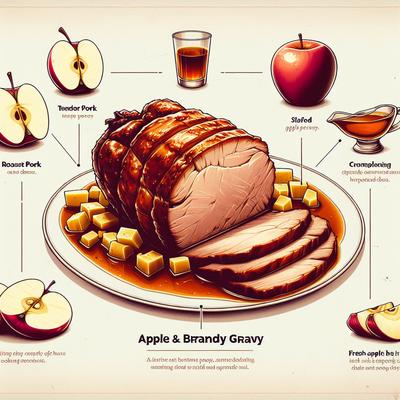 Image of Roast Pork with Apple and Brandy Gravy