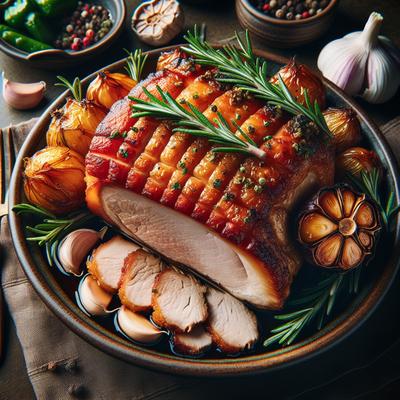 Image of Roast Pork with Garlic and Rosemary
