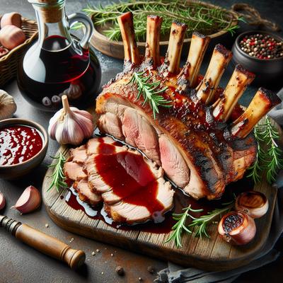 Image of Roast Rack of Pork with Port Sauce