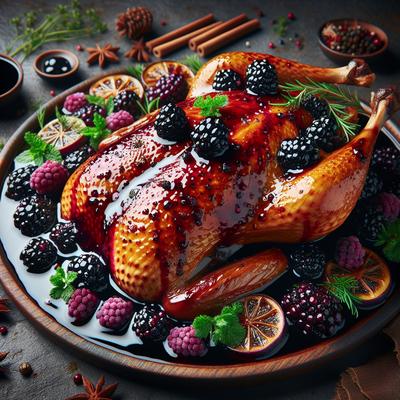 Image of Roast Wild Duck with Blackberry Sauce