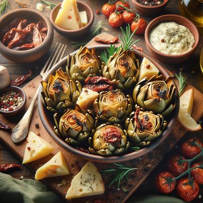 Image of Roasted Artichoke Hearts W Sun Dried Tomatoes Cheese