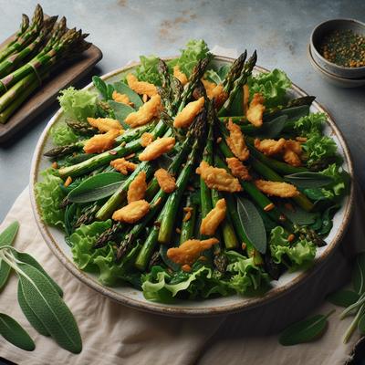 Image of Roasted Asparagus Salad with Fried Sage