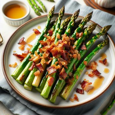 Image of Roasted Asparagus with Bacon Shallot Vinaigrette