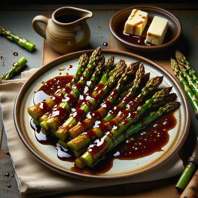 Image of Roasted Asparagus with Balsamic Brown Butter Sauce