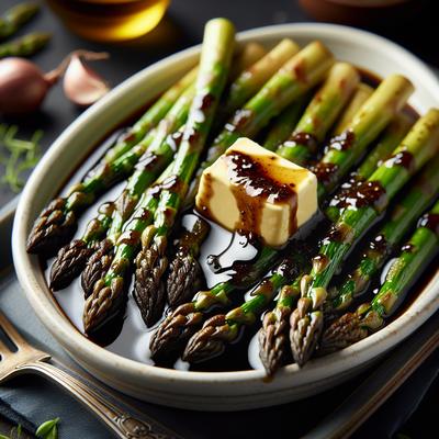 Image of Roasted Asparagus with Balsamic Shallot Butter