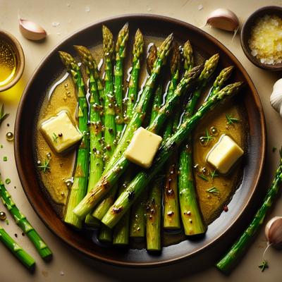 Image of Roasted Asparagus with Browned Butter